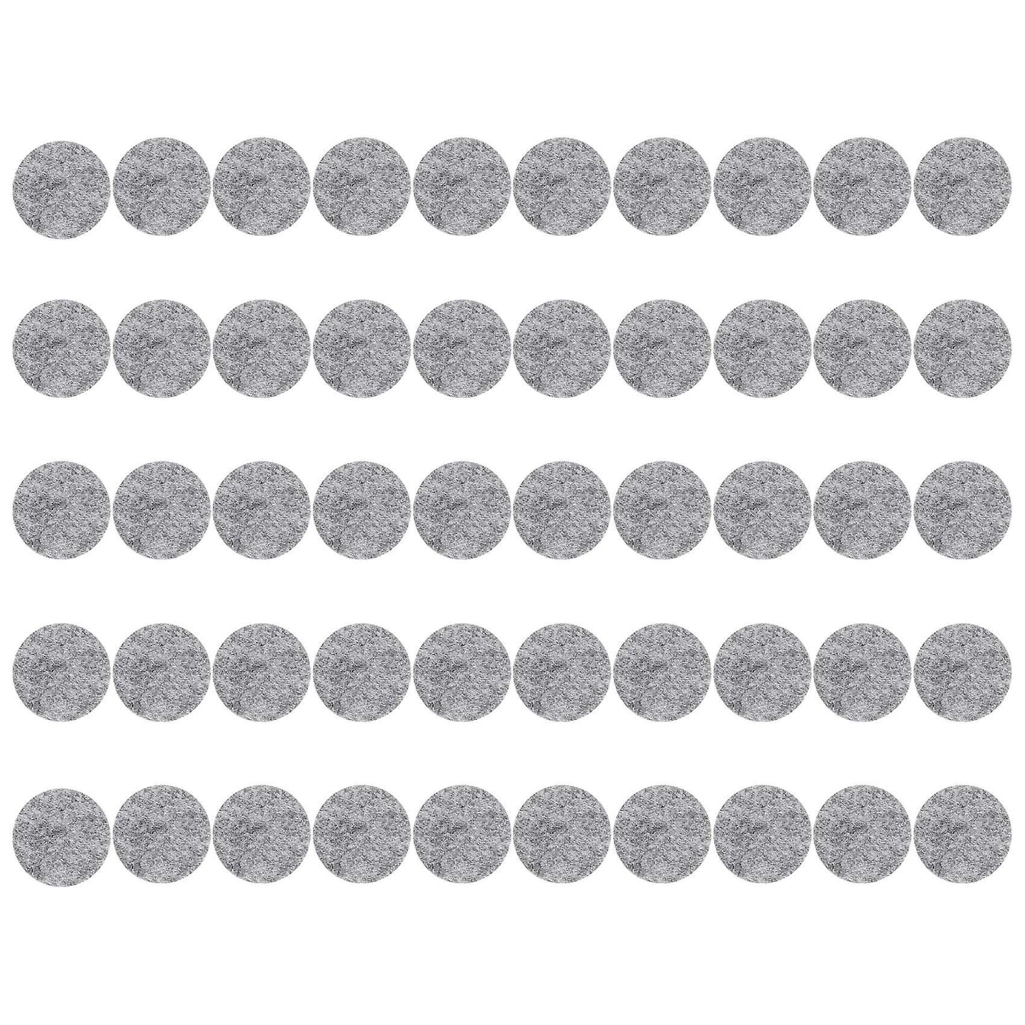 50pcs Round Shaped Table Chair Furniture Leg Felt Mat Pad Gray