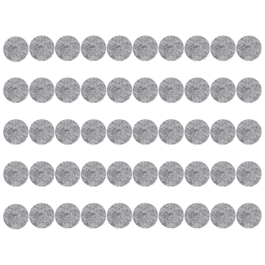50pcs Round Shaped Table Chair Furniture Leg Felt Mat Pad Gray