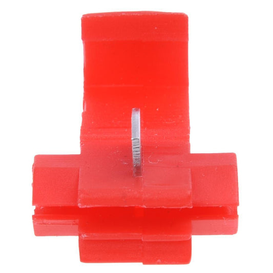 100pcs Quick Splice Connectors Lock Wire Terminals Crimp Electrical Electric - Red