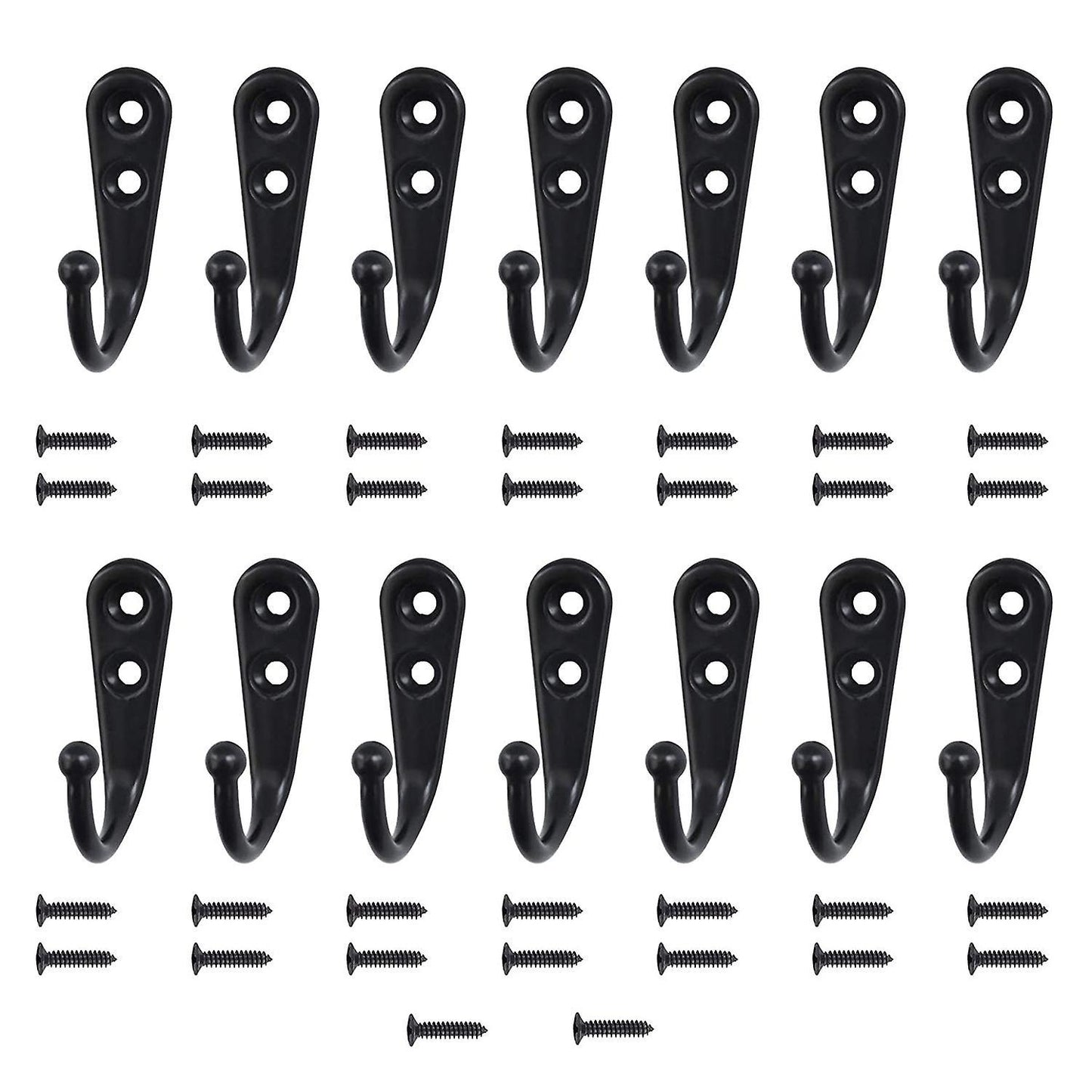 14 Pcs Wall Mounted Hooks for Hanging Towel Key Cup Single Bedroom