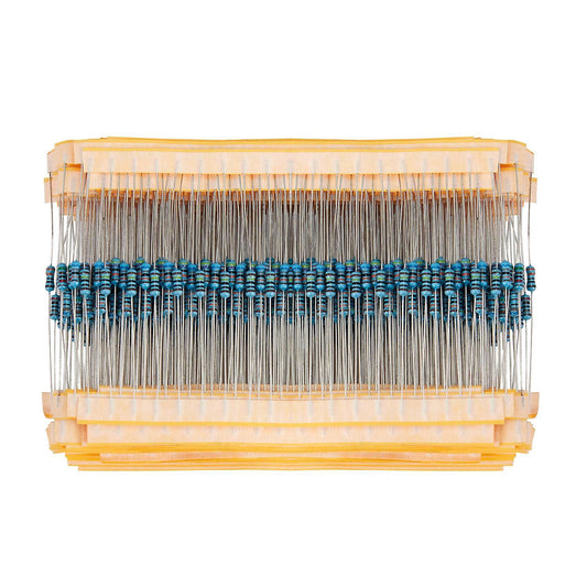 600 Pcs 30 Kinds Each Value Metal Film Resistor Pack 1/4w 1%