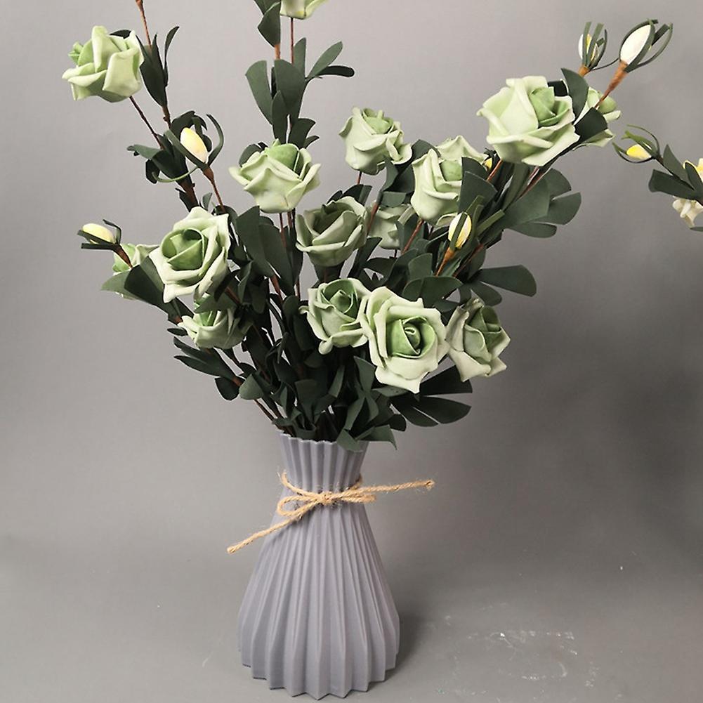 Plastic Aimulation-ceramic Flower Vase Wedding Home Decorations,gray