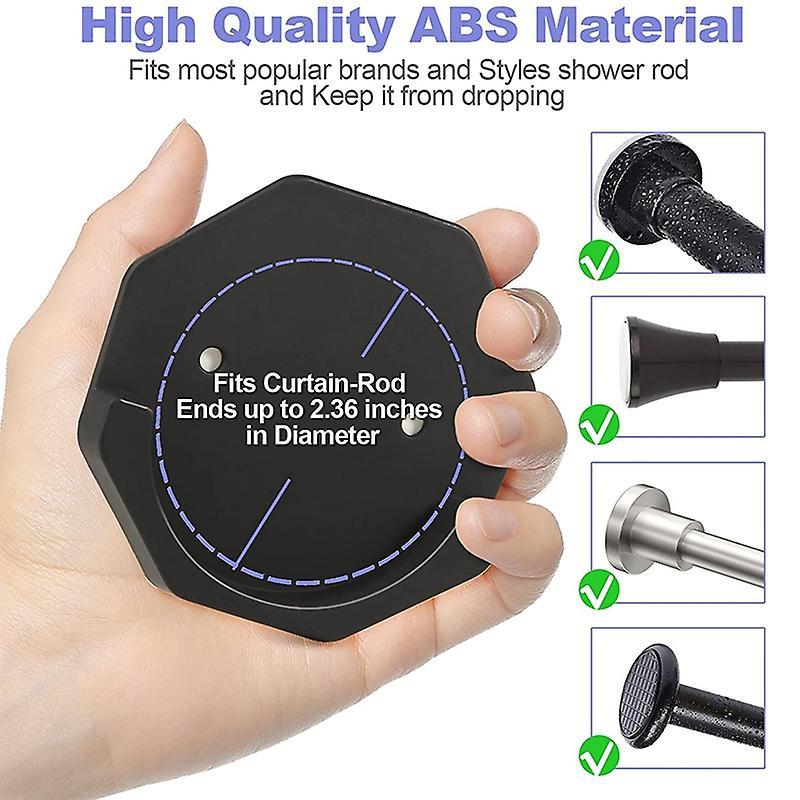 Shower Curtain Rod Holder for Bathroom Easy to Install 2pcs