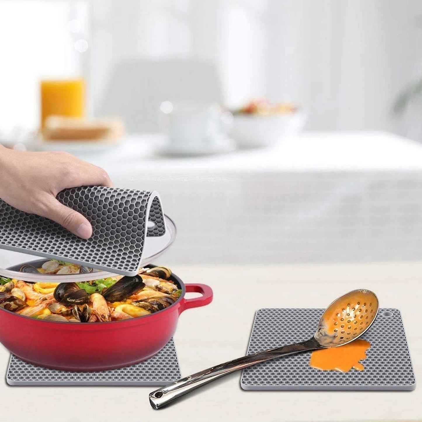Silicone Coasters Non-slip for Hot Pads Spoon Rest Cooking and Food