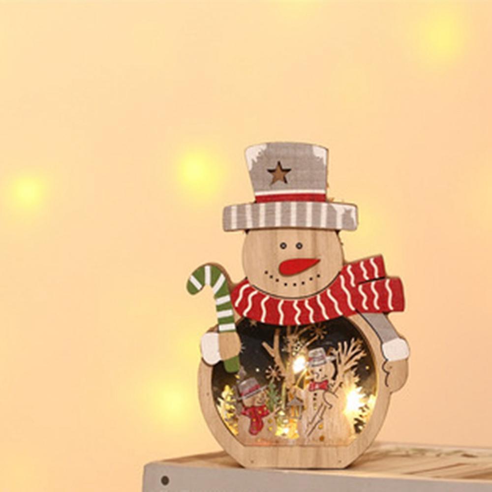 Nordic Wooden Santa Claus Desktop Ornaments Christmas Decor-senior