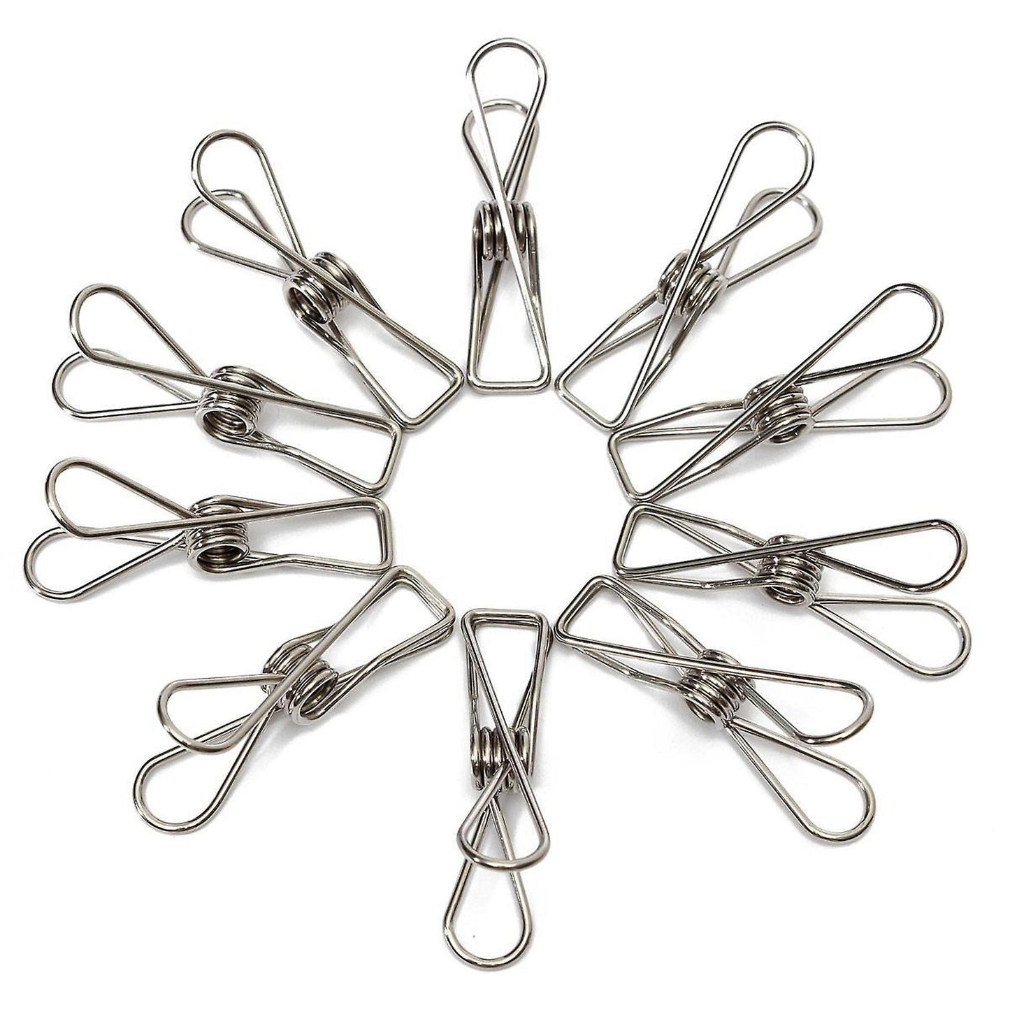 10 Stueck Edelstahl Metall Waescheklammer Waescheklammern Klammern