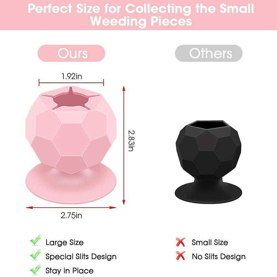 2 Pack Vinyl Weeding Scrap Collectors, Silicone Suction Cups