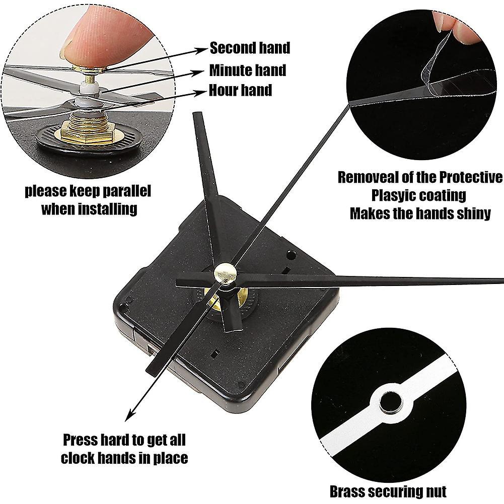 2pcs Quartz Clock Movement Replacement Kit for Diy Shaft Lengths 22mm