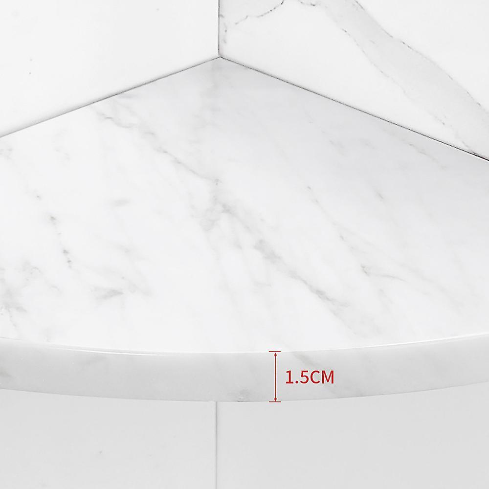 1pcs Marble Aluminum Triple-cornered Shelf Bathroom Shelf White