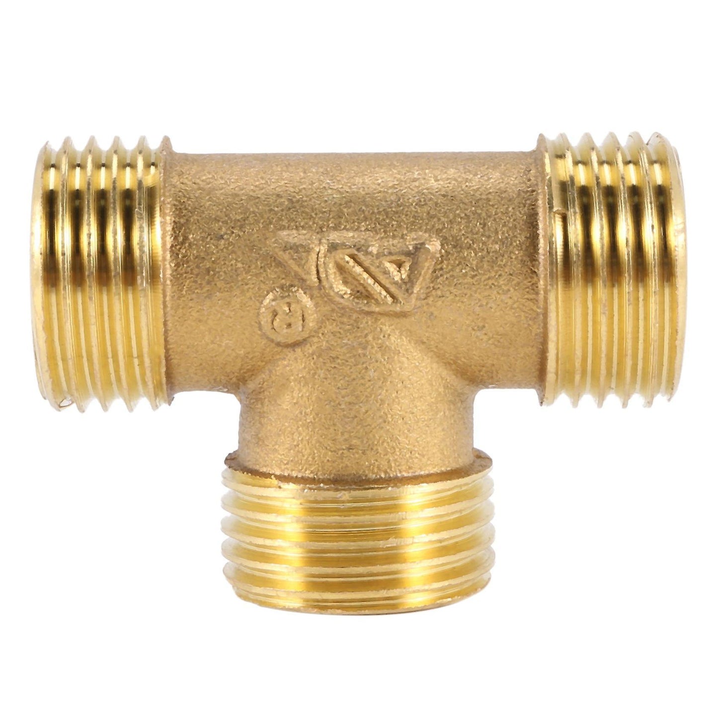 Brass T Shape Water Fuel Pipe Tee Adapter Connector 1/2" Thread