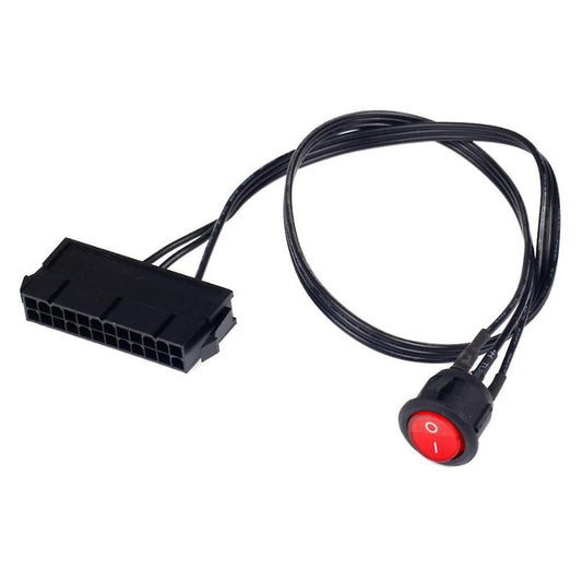 50cm Cable Copper Tin Wire 24-pin Female Atx Psu with On/off Switch