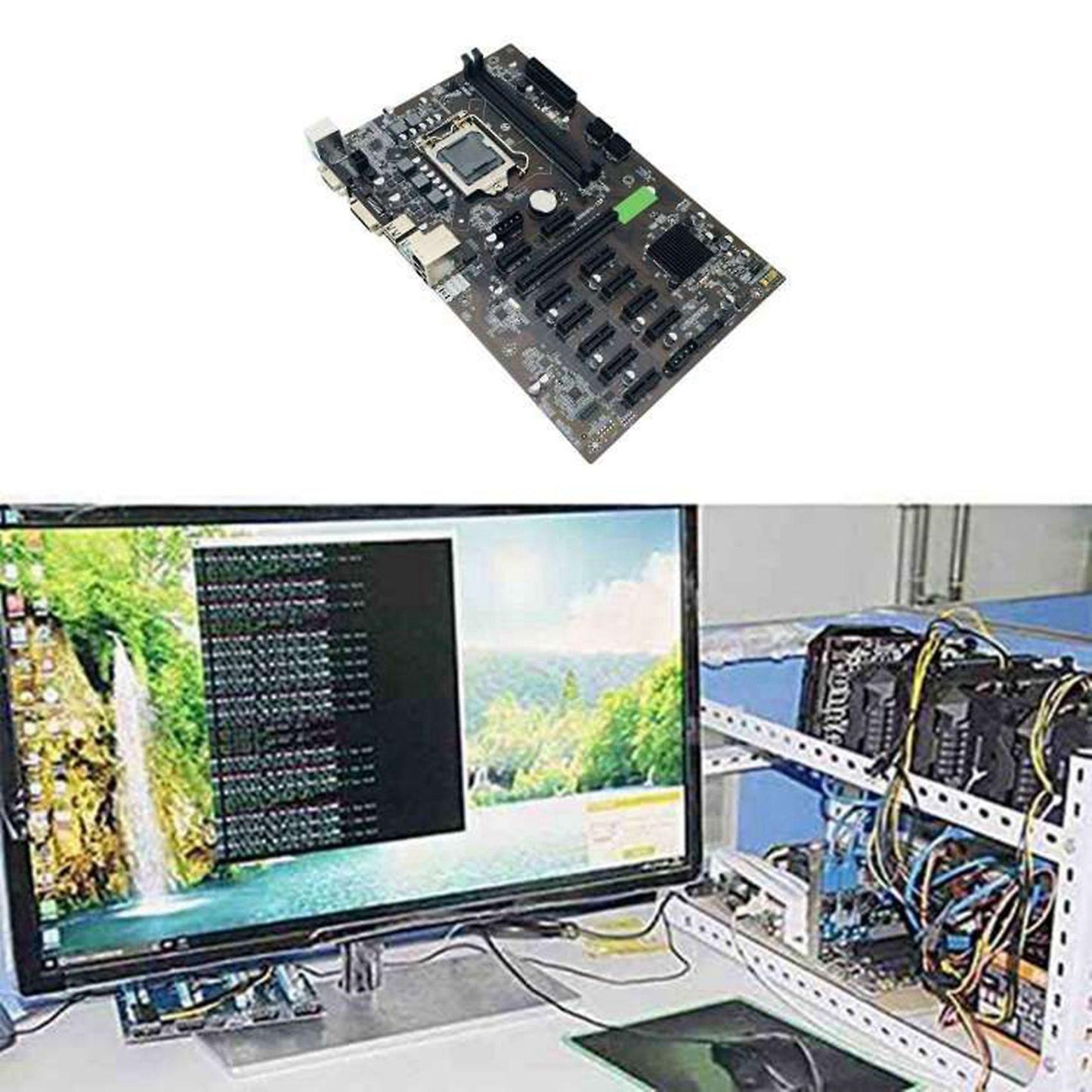 B250 Btc Mining Motherboard with G3920 Or G3930 Cpu Sata3.0 Usb3.0 for Btc Miner
