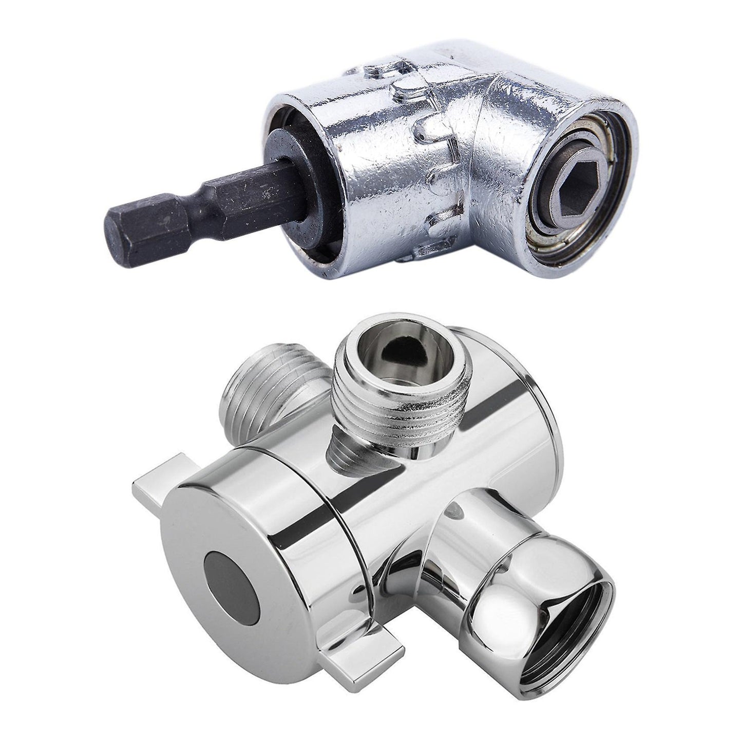 1/2 Inch 3-way T-adapter Diverter Valve Adjustable Shower Head