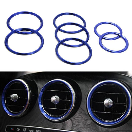 7pc Car Stickers for Mercedes Benz C Class W205 Glc 180 200 260bule