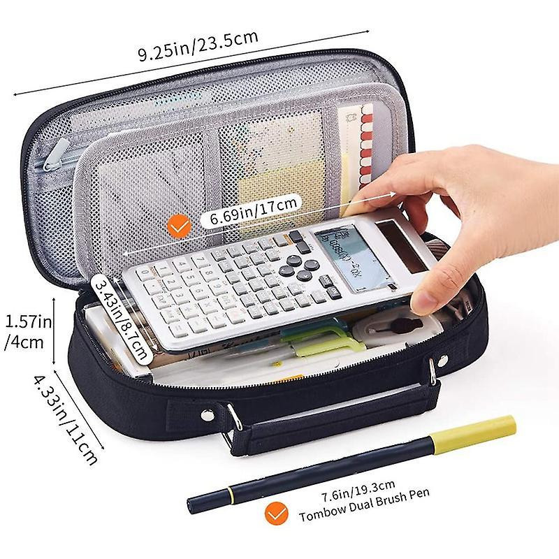 Angoo Pencil Case Big Capacity College School for Girls Boys Teens