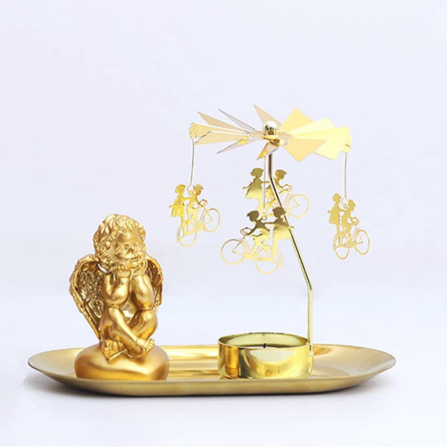 Spinning Candlestick for Romantic Party Home Table Decor Gift (a)