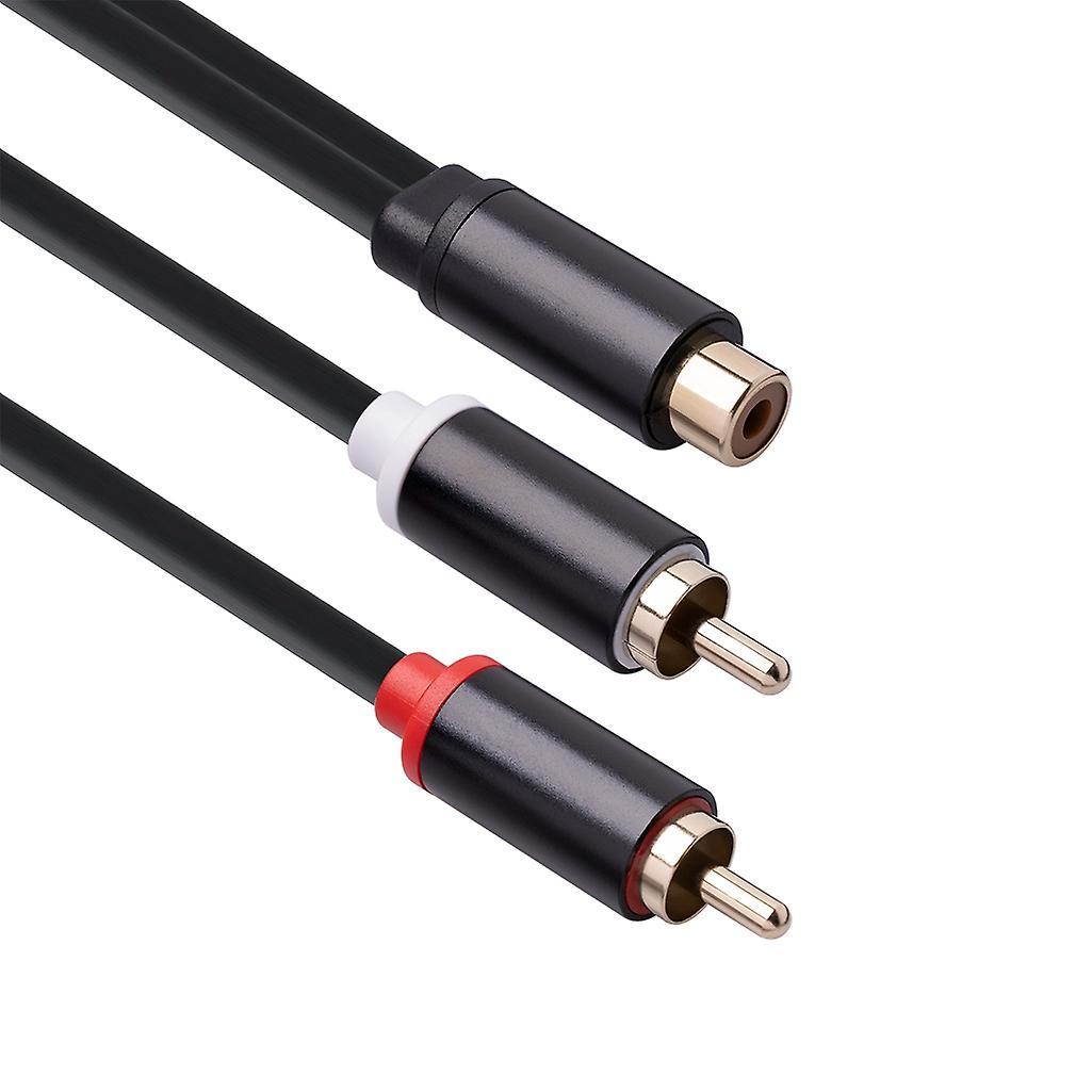 Rca Cable 2 Rca Male to 1 Rca Female Adapter Audio Cable Aux Cable