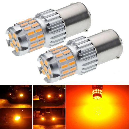4x1156 Amber 7506 P21w Led Bulbs Yellow Front Rear Turn Signal Lights