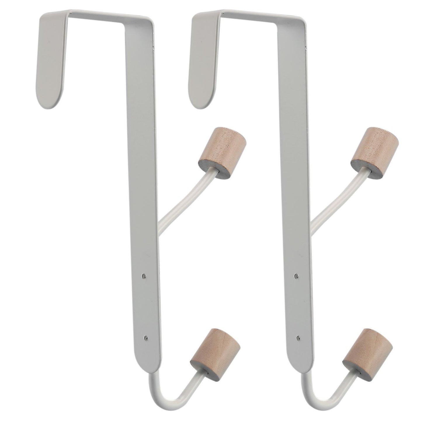 4pcs Punch-free Carbon Steel Door Rear Hook Clip-on Two-link Hook