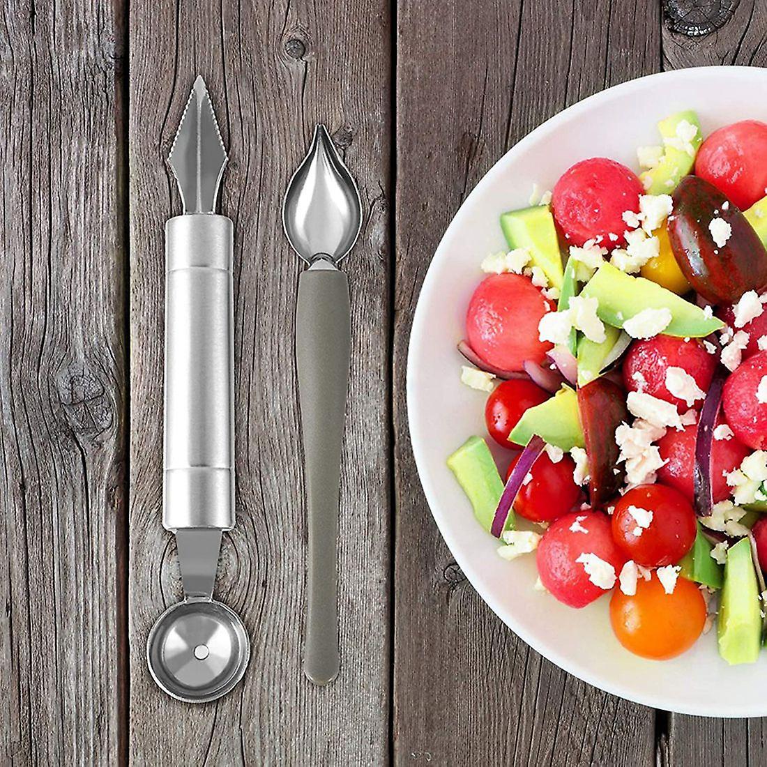 4 Pcs Drawing Decorating Spoon Chocolate Spoon Fruit Tool