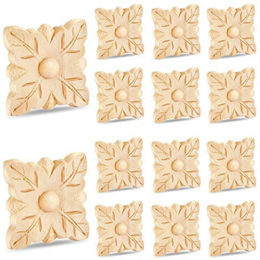 Applique Diy Square Carving Checkered Unpainted Leaf Pattern Decal