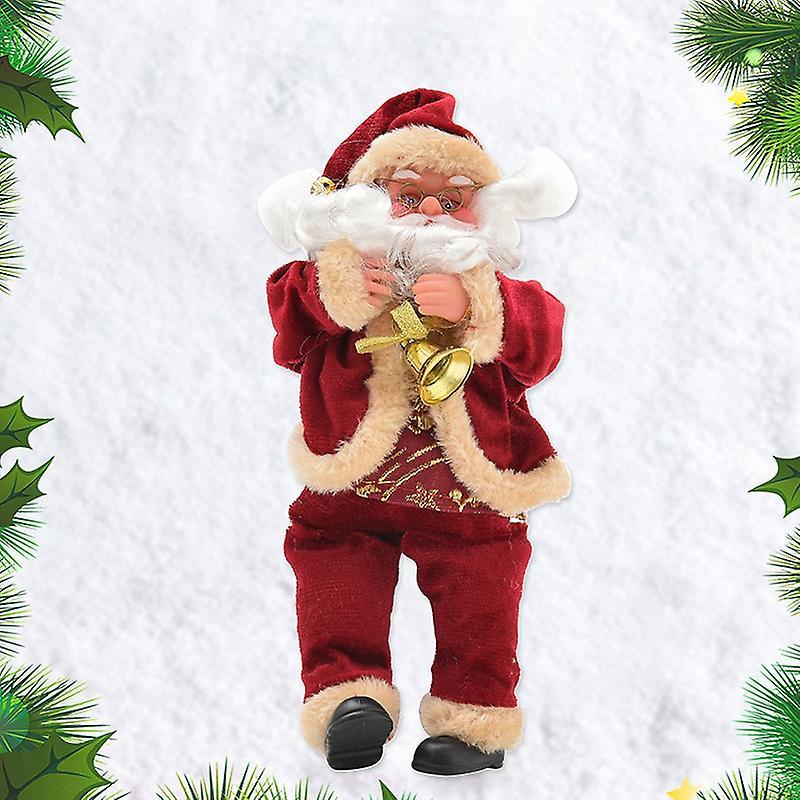 Goods Sitting Santa Doll Home Furnishing Xmas Decor Red