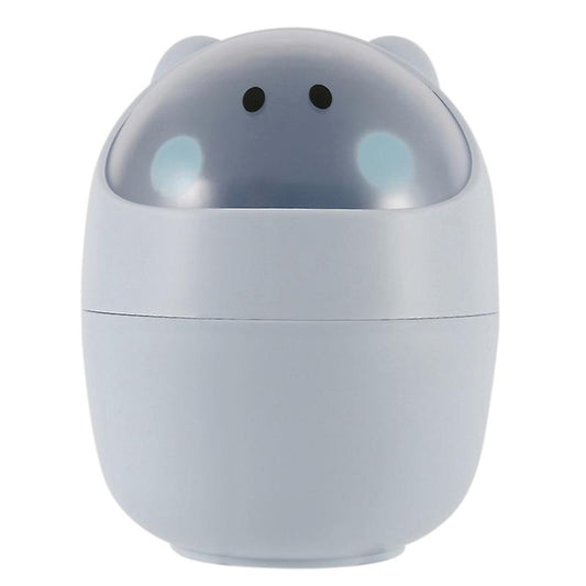 Desktop Garbage Basket Cleaning Barrel Animal Trash Can Blue