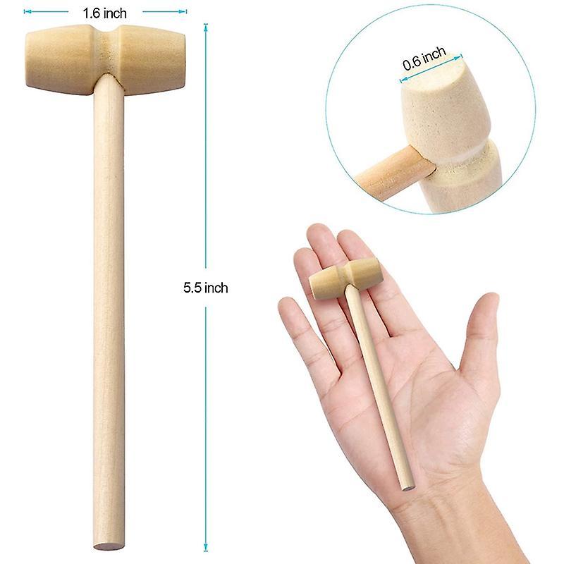20pcs Wood Hammers, Wooden Hammer for Chocolate, Multi-purpose Solid