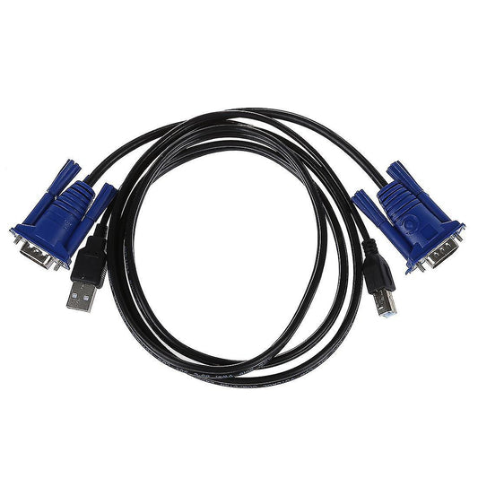 1.4m 15 Pin Vga + Usb Male to Male Vga + Print Cable for Crt Pc