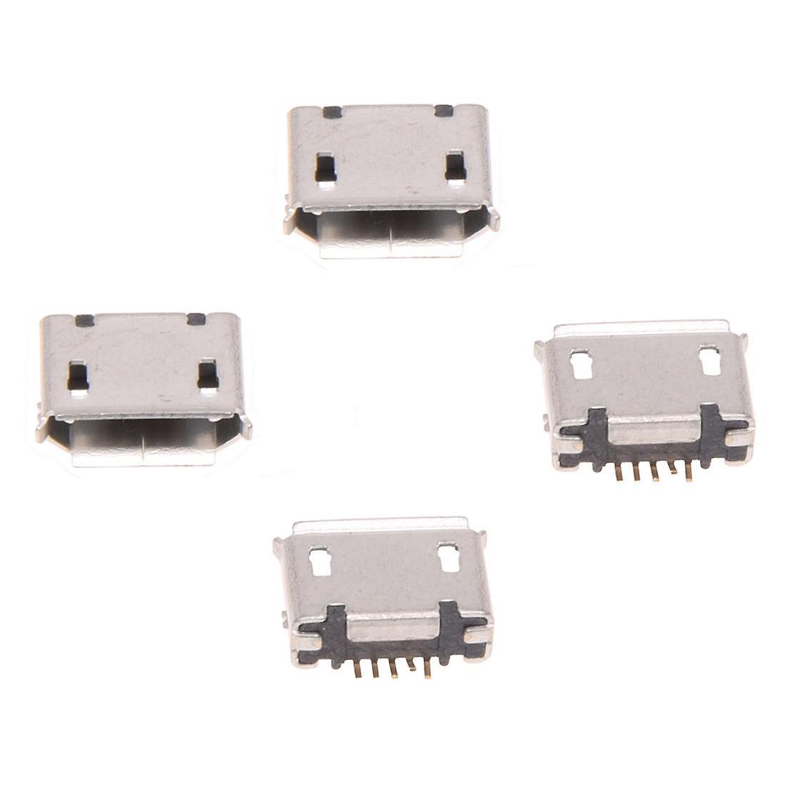 10 Pcs Micro Usb Type B Socket 180 Degree 5-pin Smd Smt Soldering