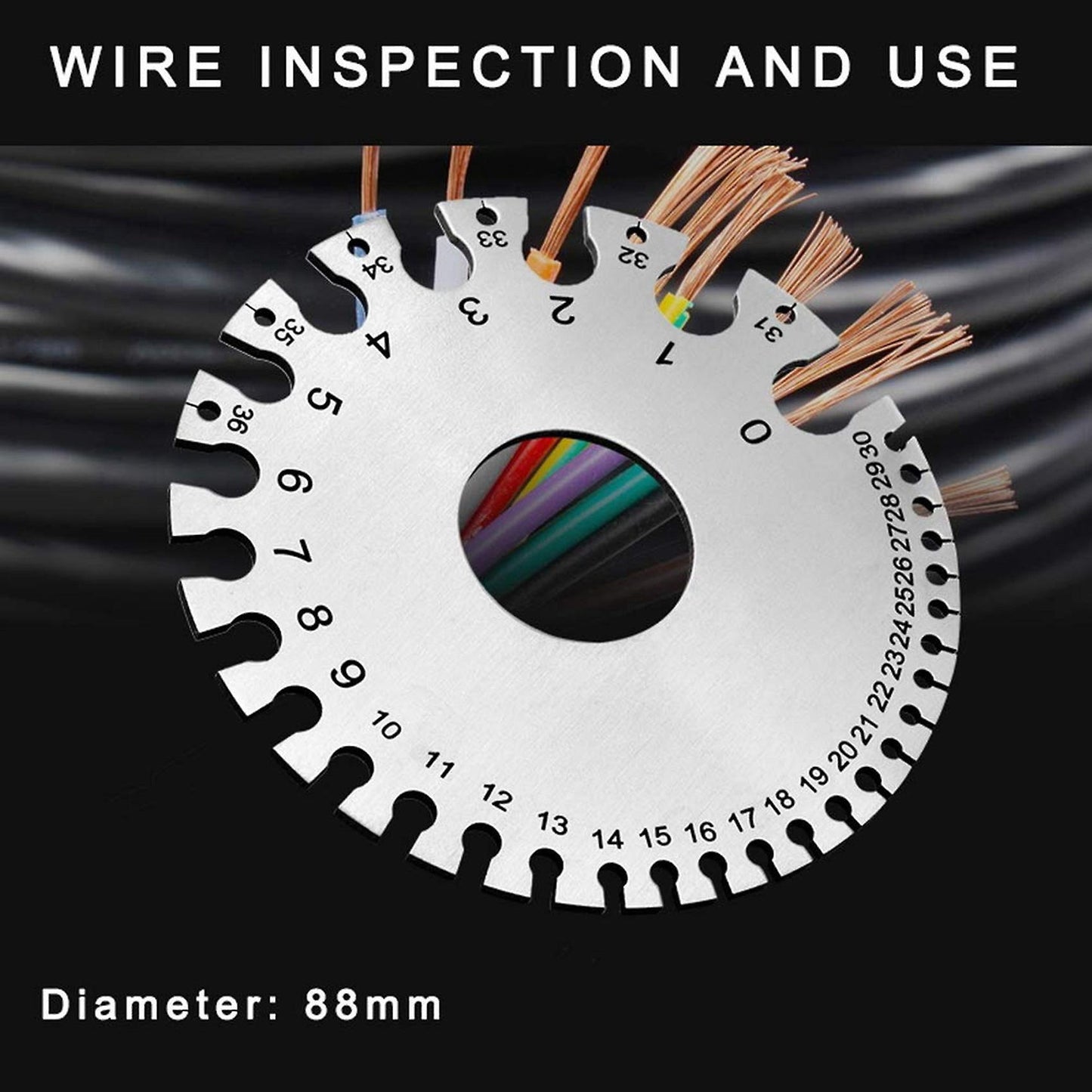 2 Pcs Wire Gauge Measurement Tool-round Wire Cable Sheet Thickness