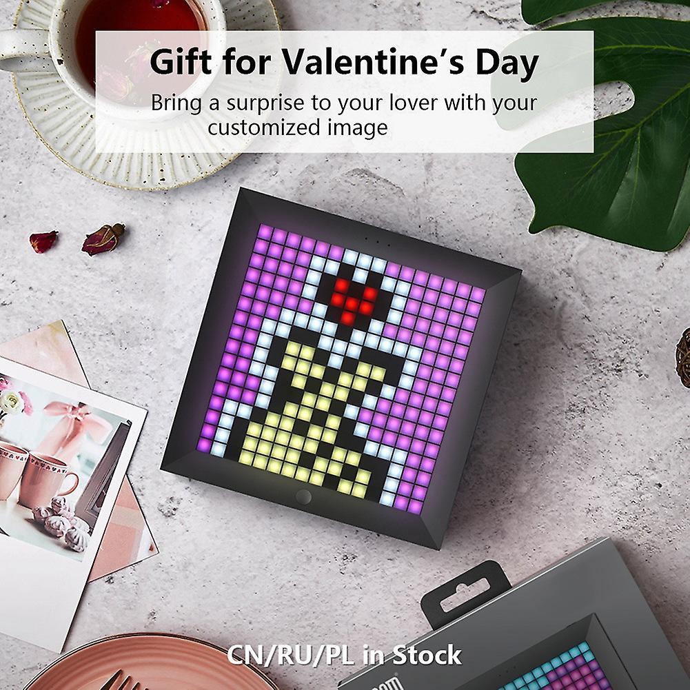 Divoom Pixoo Digital Photo Frame Alarm Clock with Pixel Art