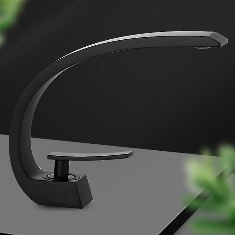 Spout Mixer Faucet Kitchen Bathroom Faucet Single Hole Wall Black