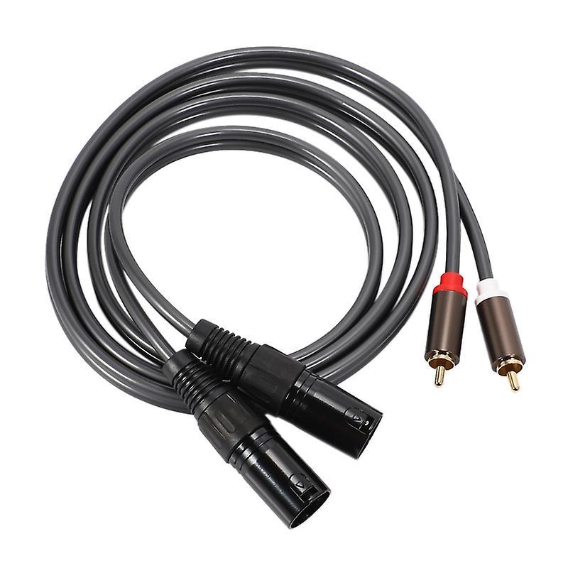 1.5m 5ft Dual Rca Male to Xlr Male Cable Adapter Hifi Extension Cable