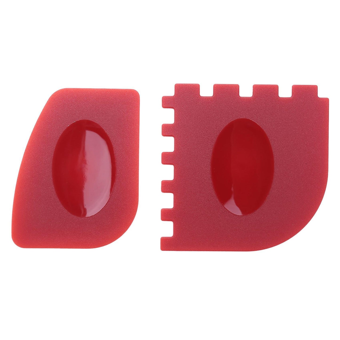 6 Piece Grill Pan Scraper Plastic Set and Silicone Handle Holder