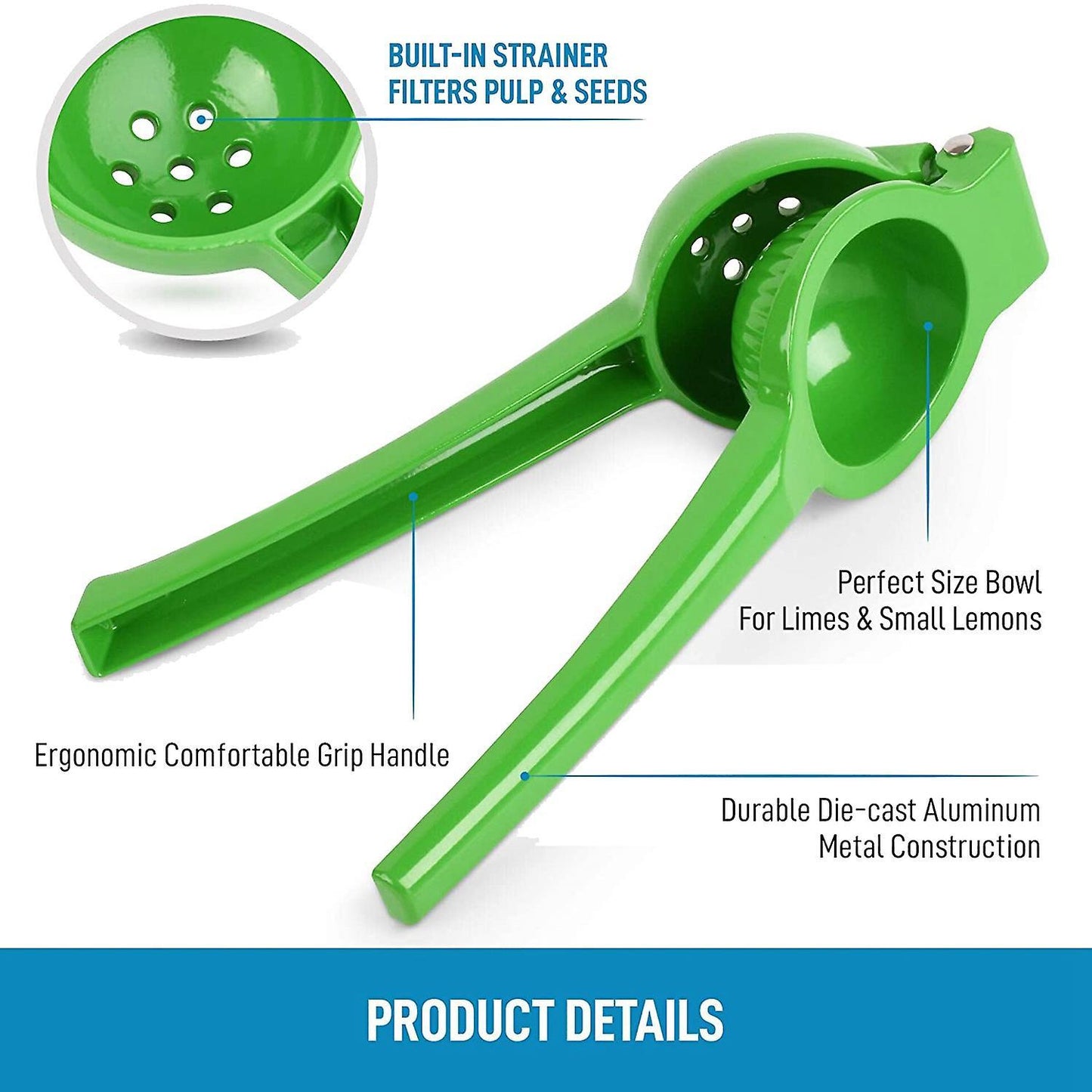 Metal Lemon Squeezer, Citrus Juicer, Manual Press Citrus Hand Juicer