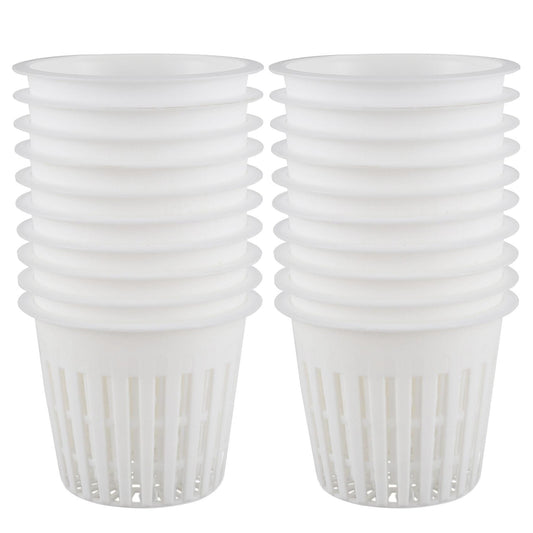 10pcs 3 Inch Mesh Pot Net Planting Basket Hydroponic White
