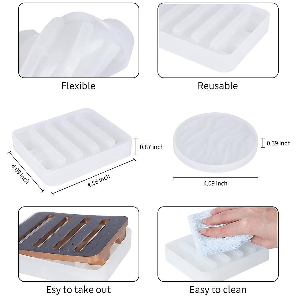 Resin Casting Coaster Mold with Different Patterns Suitable for Epoxy