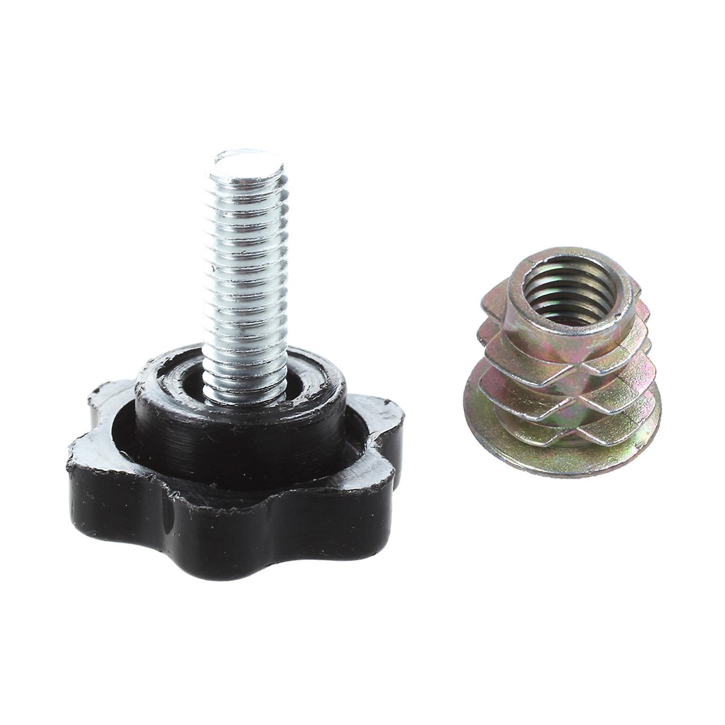 30 Pcs M6x10mm Hex Socket Screw In Thread Insert Nut for Wood