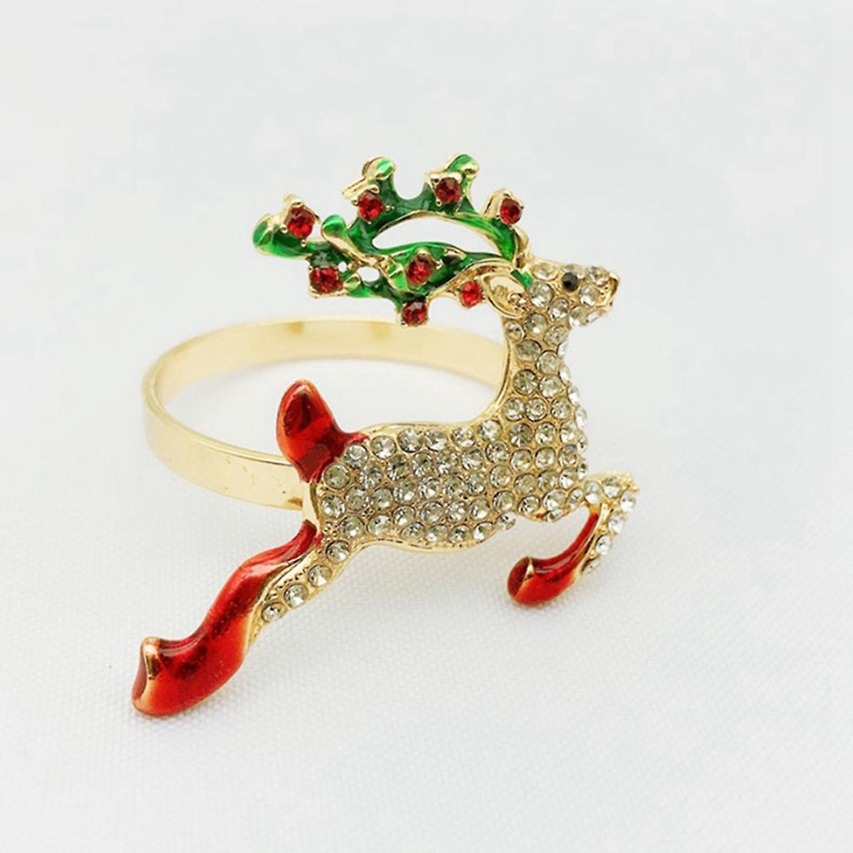 8pcs Christmas Napkin Rings -napkin Holder Rings Elk Napkin Buckle