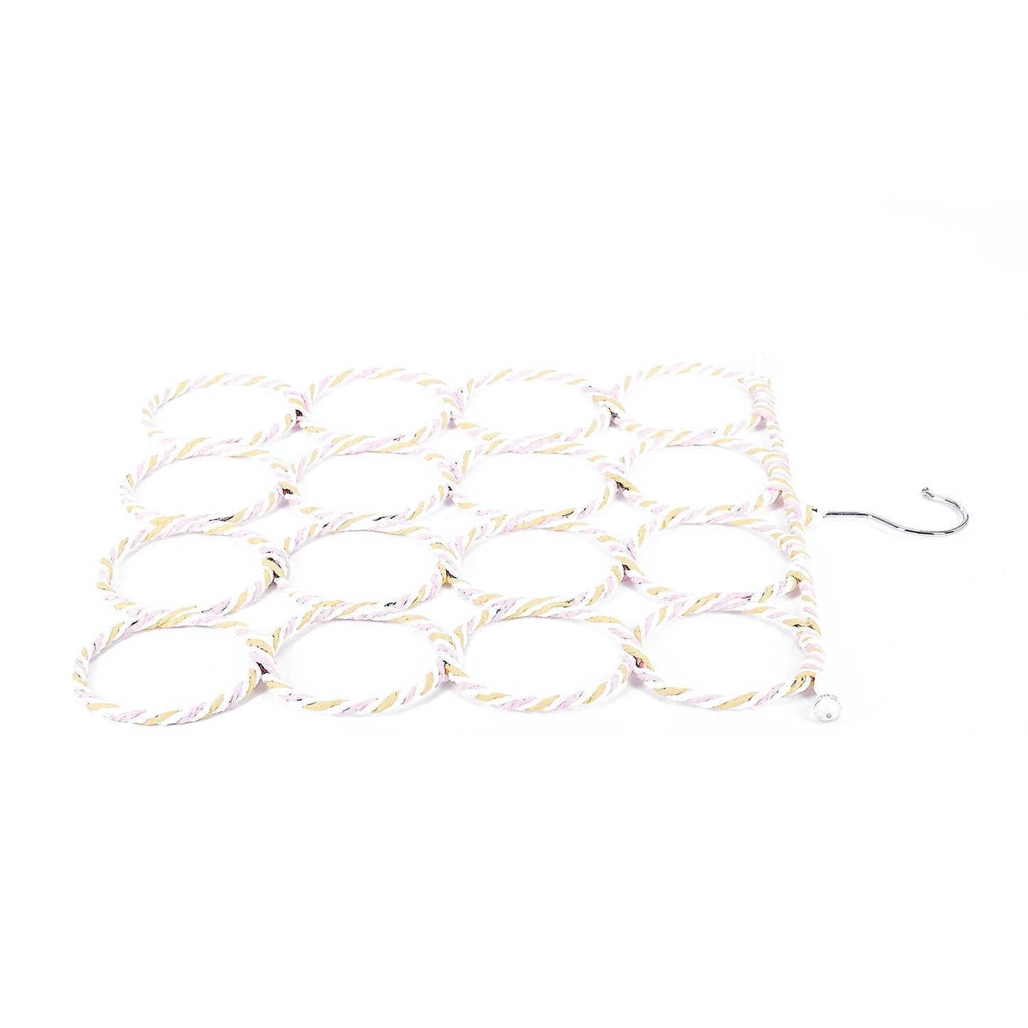 16 Holes Ring Rope Scarf Holder Hanger Shawl Storage Hook Rack