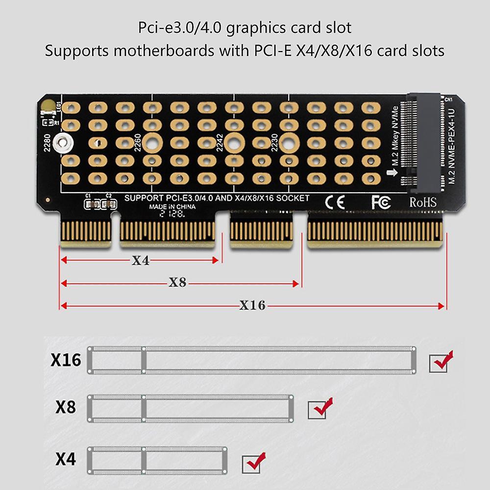 Nvme Adapter M.2 Nvme to Pcie 4.0 Riser Card Pcie X16 X8 X4 Expansion