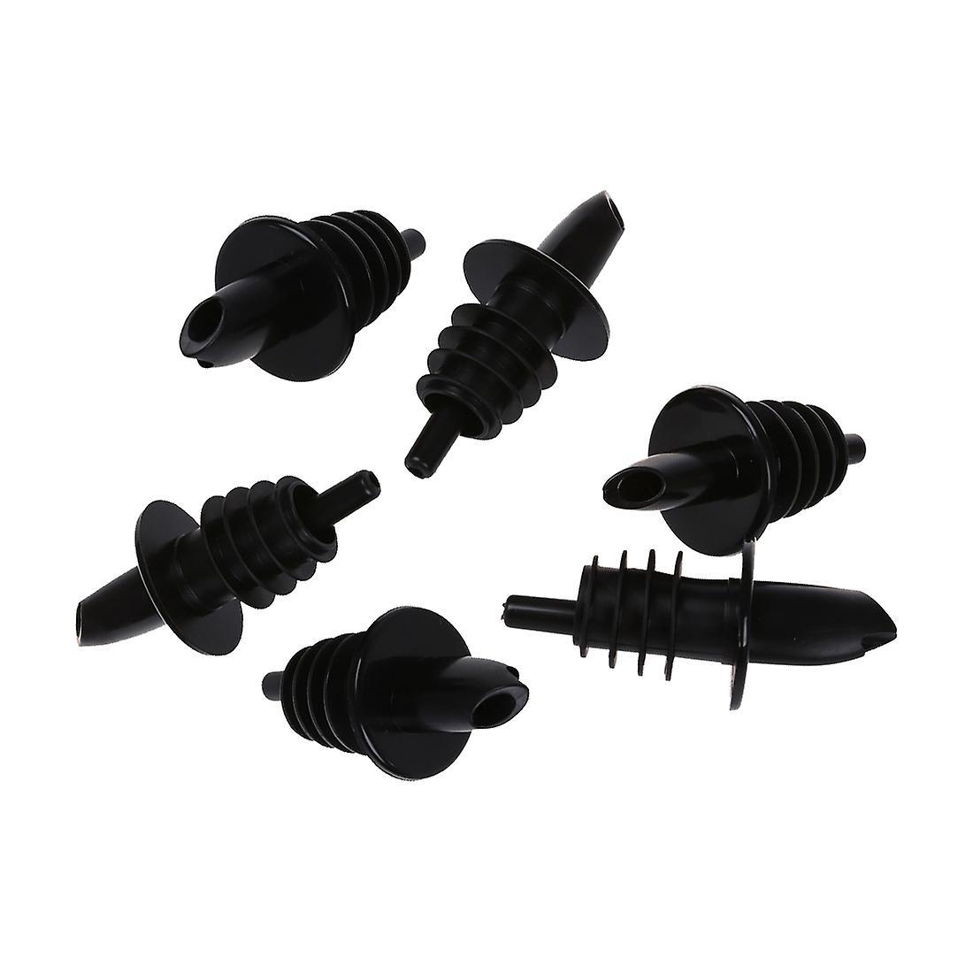 6pcs Plastic Free Flow Liquor Spirit Bottle Pourer Bar Wine Cocktail Drinks