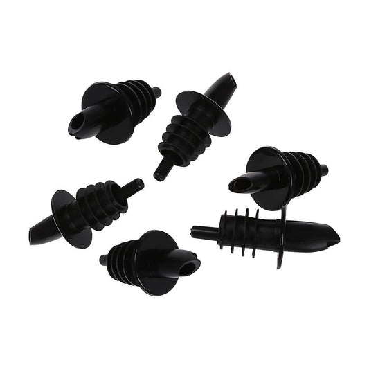 6pcs Plastic Free Flow Liquor Spirit Bottle Pourer Bar Wine Cocktail Drinks