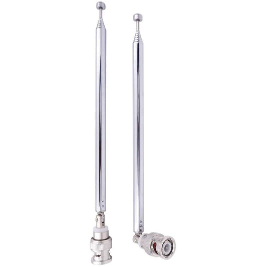 (2 Pack) Bnc Radio Antenna with Bnc Male Plug Jack Stainless Steel