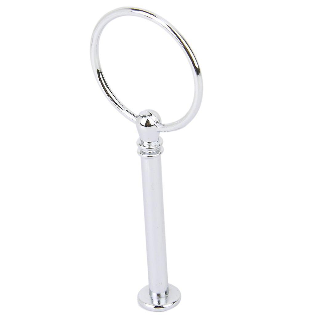 3-tier Round Ring Cake Cupcake Plate Stand Display Holder Handle Fittings (silver)