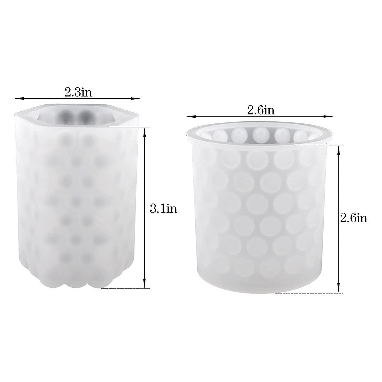Cylinder Bubble Candle Mould, Pillar Silicone Mould