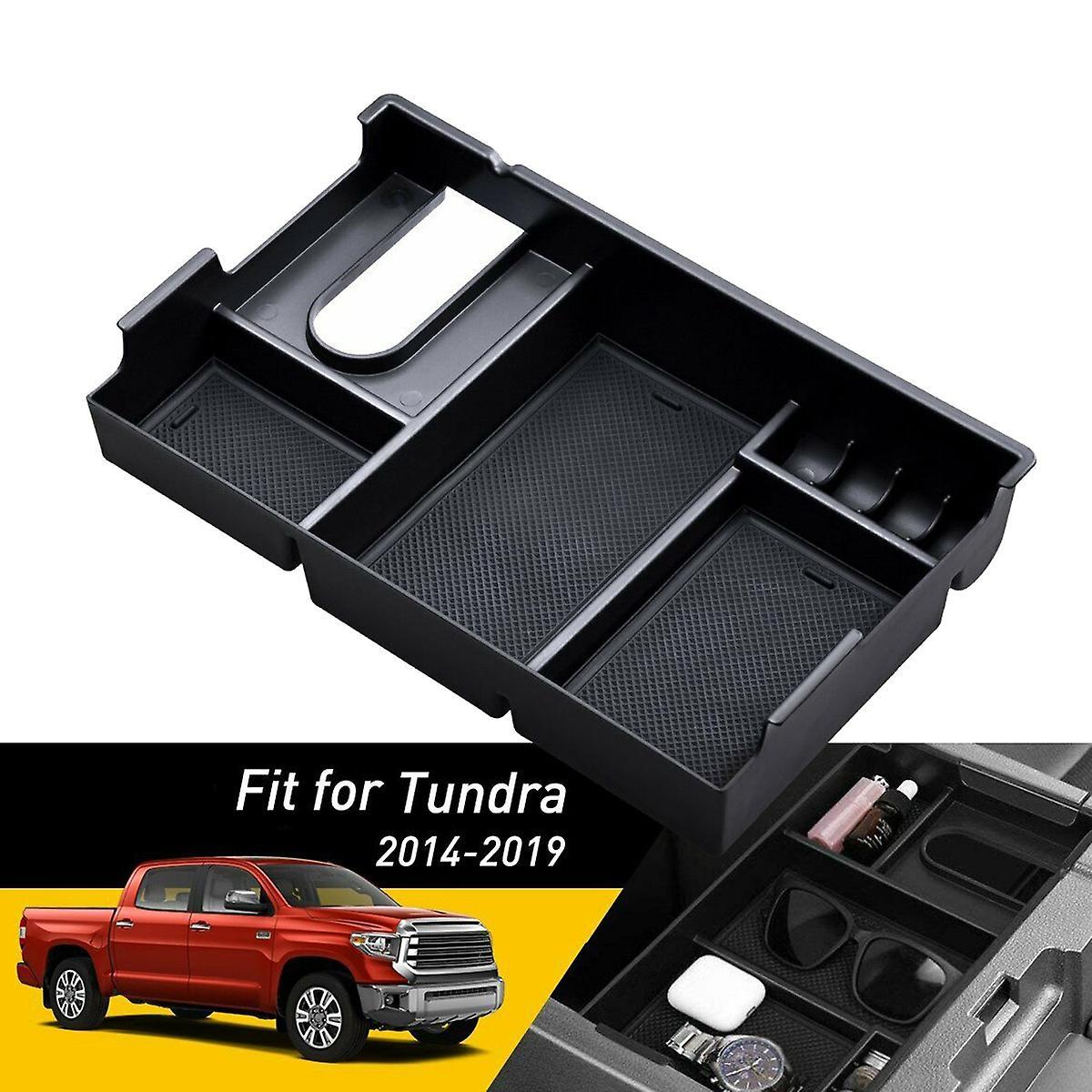 For 2014-2019 2020 Toyota Tundra Armrest Storage Box Tray Glove Box