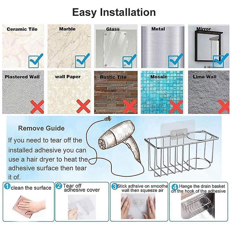 Sink Organizer-sponge Holder for Kitchen, Brush Holder,stainless