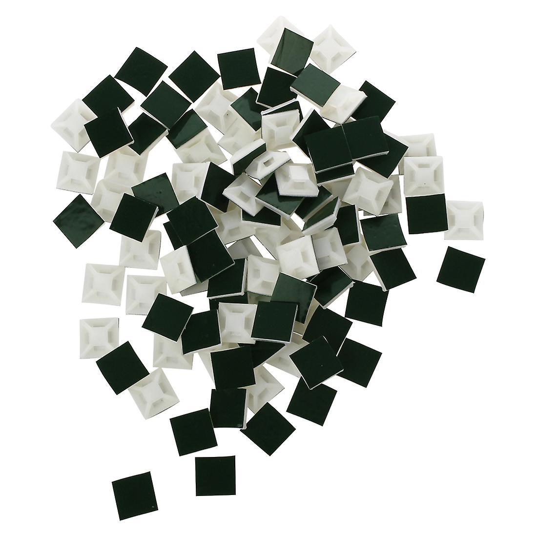 Self-adhesive Plastic Wire Bundle Holder 3mm Cable Tie Mount Base 100pcs